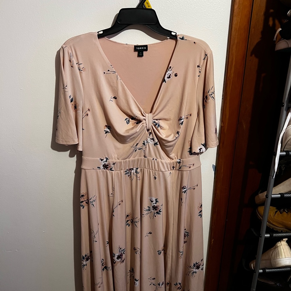 Torrid Pink Floral Dress